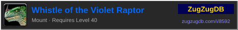 Whistle of the Violet Raptor: forum signature banner