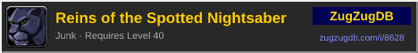 Reins of the Spotted Nightsaber: forum signature banner