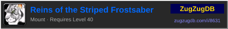 Reins of the Striped Frostsaber: forum signature banner