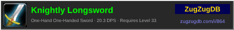 Knightly Longsword: forum signature banner