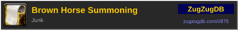 Brown Horse Summoning: forum signature banner