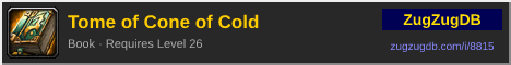 Tome of Cone of Cold: forum signature banner