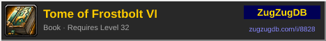 Tome of Frostbolt VI: forum signature banner
