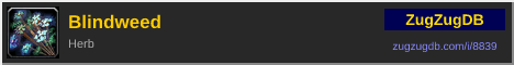 Blindweed: forum signature banner