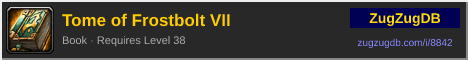 Tome of Frostbolt VII: forum signature banner