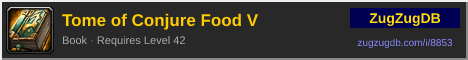 Tome of Conjure Food V: forum signature banner