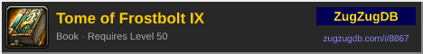 Tome of Frostbolt IX: forum signature banner