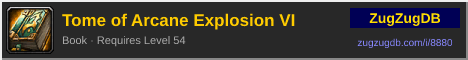 Tome of Arcane Explosion VI: forum signature banner