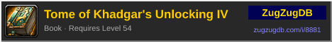 Tome of Khadgar's Unlocking IV: forum signature banner