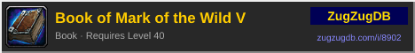 Book of Mark of the Wild V: forum signature banner
