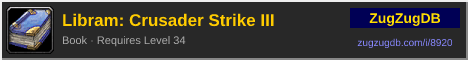 Libram: Crusader Strike III: forum signature banner