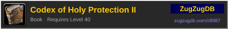 Codex of Holy Protection II: forum signature banner