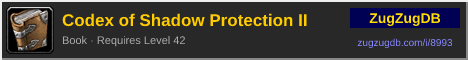 Codex of Shadow Protection II: forum signature banner