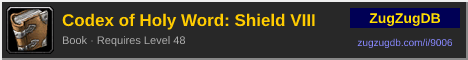 Codex of Holy Word: Shield VIII: forum signature banner