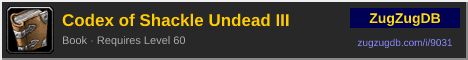 Codex of Shackle Undead III: forum signature banner