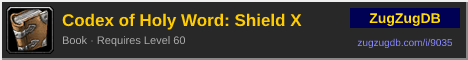 Codex of Holy Word: Shield X: forum signature banner