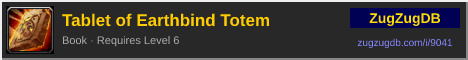 Tablet of Earthbind Totem: forum signature banner