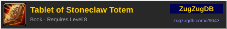 Tablet of Stoneclaw Totem: forum signature banner