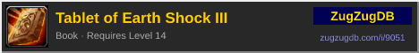 Tablet of Earth Shock III: forum signature banner