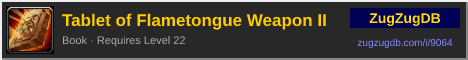 Tablet of Flametongue Weapon II: forum signature banner