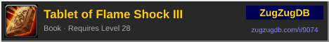 Tablet of Flame Shock III: forum signature banner