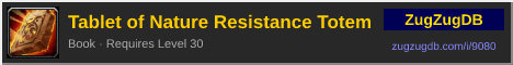 Tablet of Nature Resistance Totem: forum signature banner