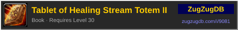 Tablet of Healing Stream Totem II: forum signature banner