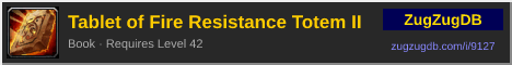 Tablet of Fire Resistance Totem II: forum signature banner