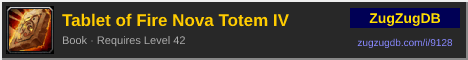 Tablet of Fire Nova Totem IV: forum signature banner