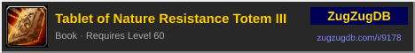 Tablet of Nature Resistance Totem III: forum signature banner