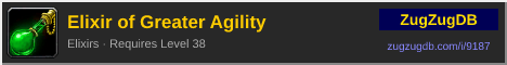 Elixir of Greater Agility: forum signature banner