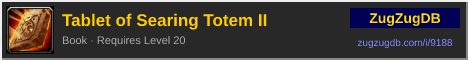 Tablet of Searing Totem II: forum signature banner