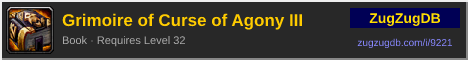 Grimoire of Curse of Agony III: forum signature banner