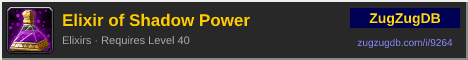 Elixir of Shadow Power: forum signature banner