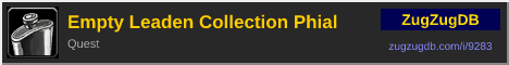 Empty Leaden Collection Phial: forum signature banner