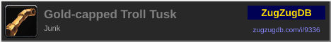 Gold-capped Troll Tusk: forum signature banner
