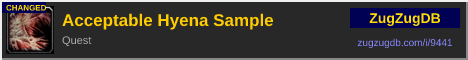 Acceptable Hyena Sample: forum signature banner