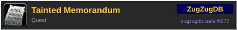 Tainted Memorandum: forum signature banner