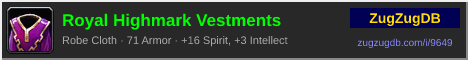 Royal Highmark Vestments: forum signature banner