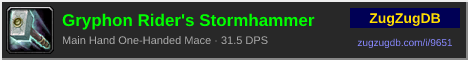 Gryphon Rider's Stormhammer: forum signature banner