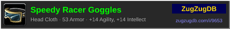 Speedy Racer Goggles: forum signature banner