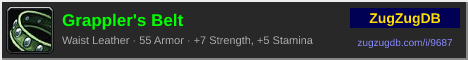 Grappler's Belt: forum signature banner