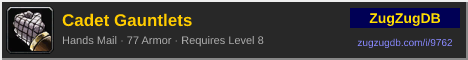 Cadet Gauntlets: forum signature banner