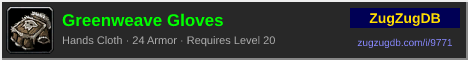 Greenweave Gloves: forum signature banner