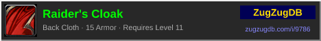 Raider's Cloak: forum signature banner