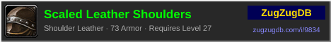 Scaled Leather Shoulders: forum signature banner