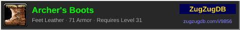 Archer's Boots: forum signature banner
