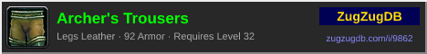 Archer's Trousers: forum signature banner