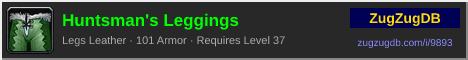 Huntsman's Leggings: forum signature banner