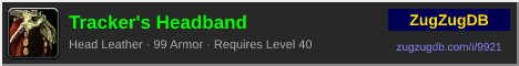 Tracker's Headband: forum signature banner